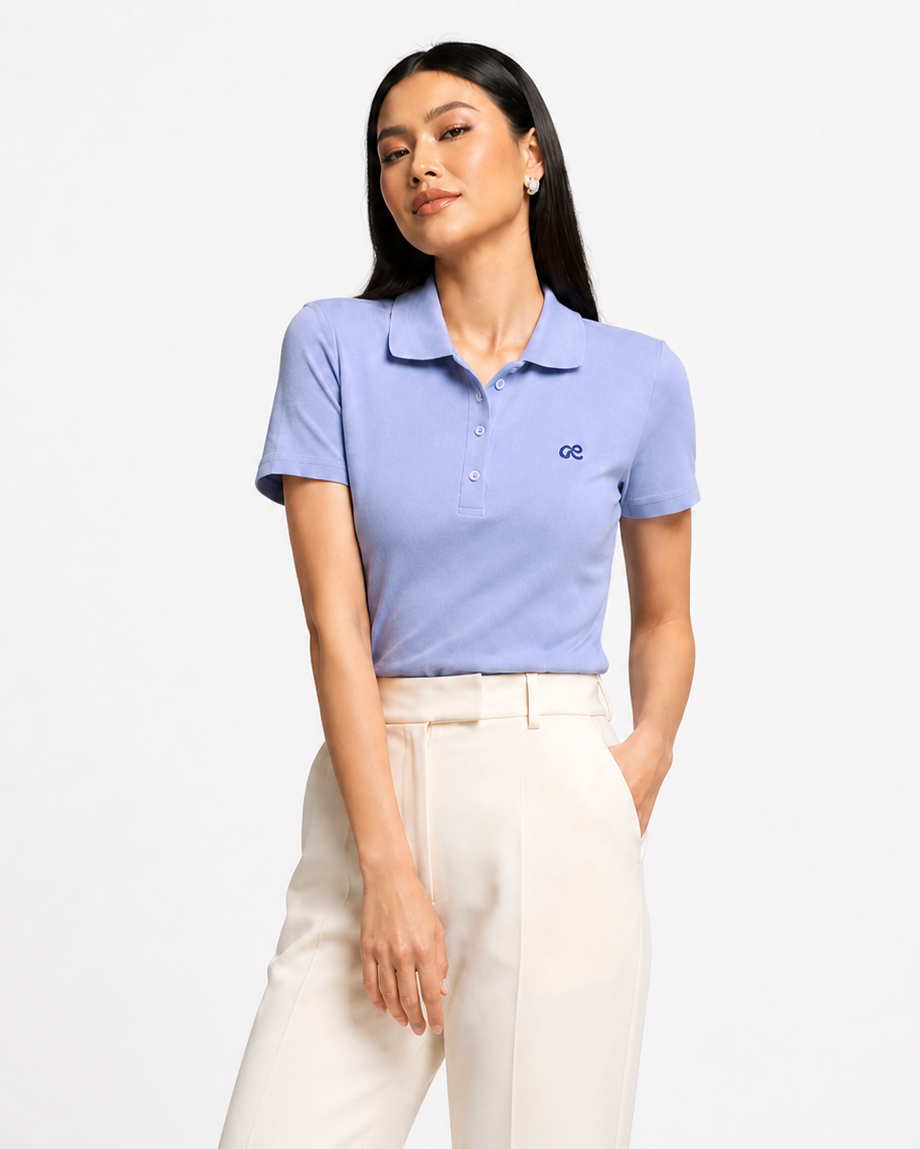 Sweet Youth-boosting Chic Polo Shirt With A Turn-down Collar
