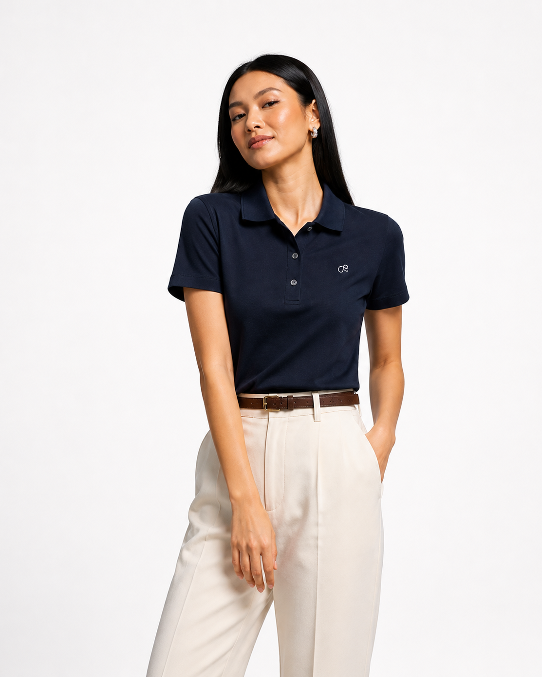 Sweet Youth-boosting Chic Polo Shirt With A Turn-down Collar