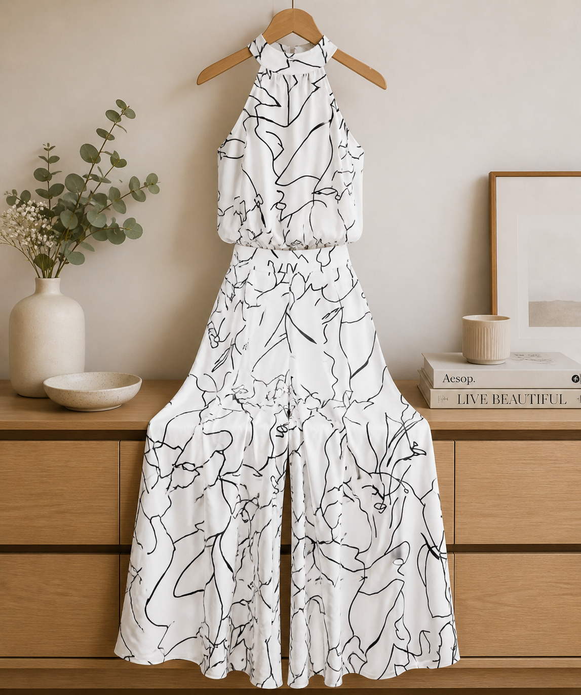 Women's Elegant Elegant Waist Belt Jumpsuit
