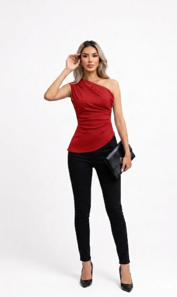 Spring New Elegant Elegant Crossbody Vest Sexy Slim Top