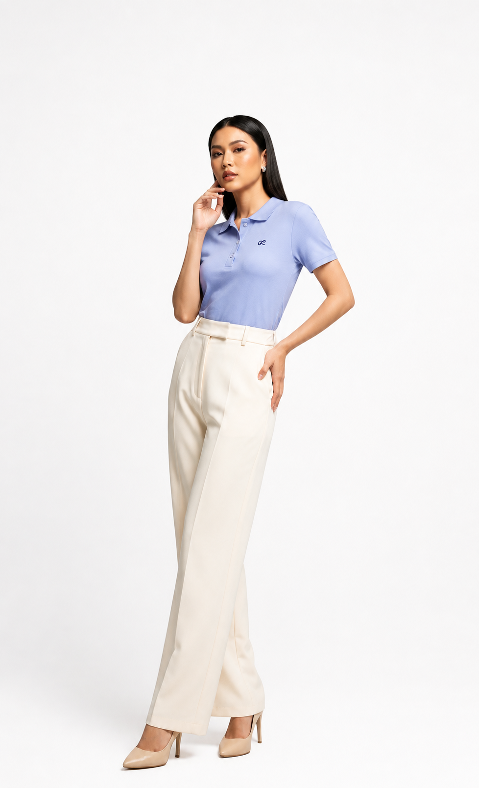 Sweet Youth-boosting Chic Polo Shirt With A Turn-down Collar